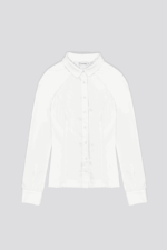 Flatlay der Bambus Bluse, Frontansicht