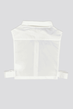 Rückansicht des Crop-Kragens in weiss