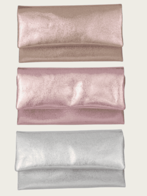 Drei Portemonnaies von oben