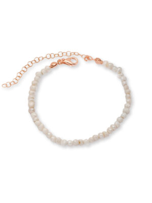 Armband mit Süßwasserperlen – 925 Sterlingsilber Roségold
