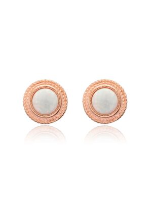 Ohrstecker mit Opal - 925 Sterlingsilber vergoldet