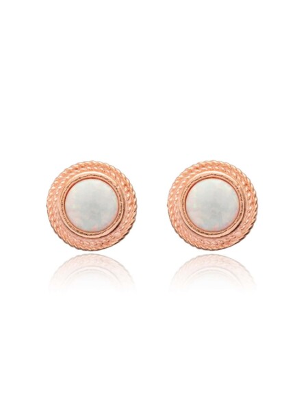 Ohrstecker mit Opal - 925 Sterlingsilber vergoldet