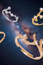 Sternzeichen-Konstellations-Ringe in Sterlingsilber, rosévergoldet