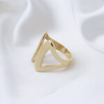 Massiver Ring aus Sterlingsilber und Vermeilvergoldung