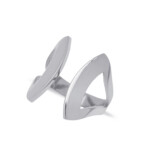 Massiver Ring aus 925 Sterlingsilber, rhodiniert