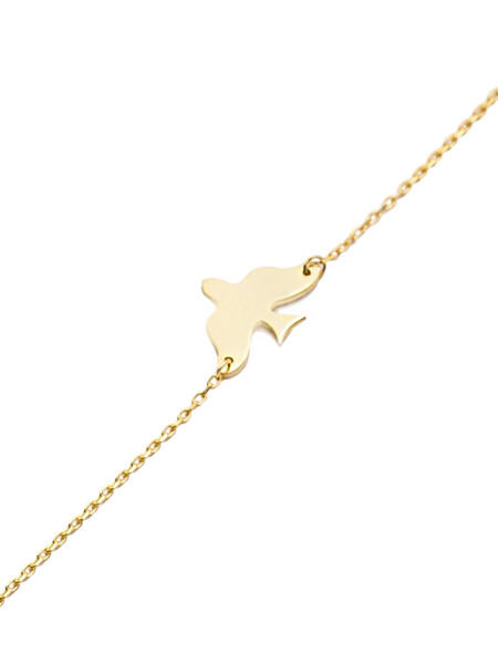 Armband aus 925 Sterlingsilber mit Vogel, Vermeil vergoldet