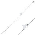 Armband aus 925 Sterlingsilber mit Vogel, silberfarben rhodiniert