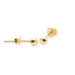 Mini-Kugel-Ohrstecker aus 925 Sterlingsilber, Vermeil-Vergoldet