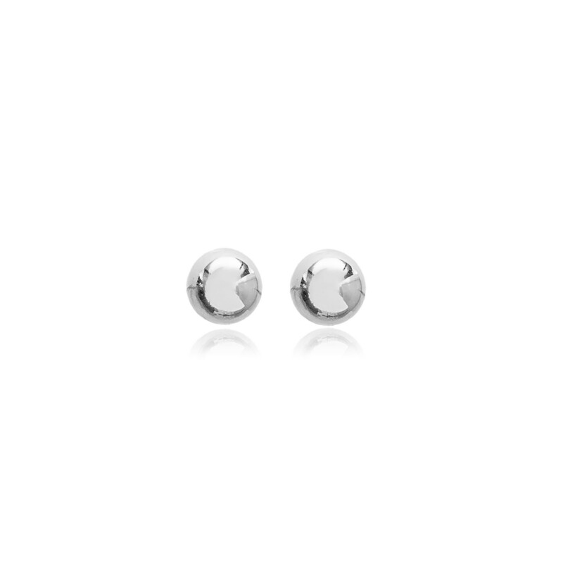 Mini-Kugel-Ohrstecker aus 925 Sterlingsilber, silberfarben