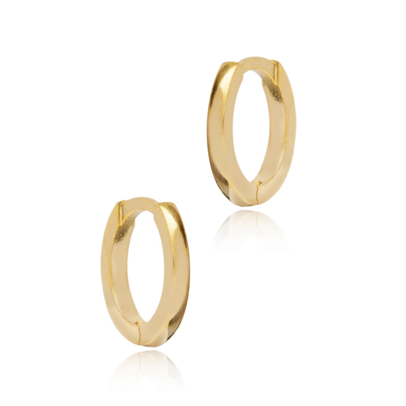 Mini-Creolen aus 925 Sterlingsilber in Gold-Vermeil
