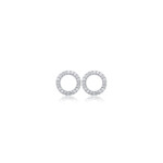 Ohrstecker aus 925 Sterlingsilber mit einem kleinen Zirkonia "Ring".