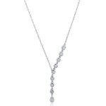 Kette aus 925 Sterlingsilber mit Zirkonia, rhodiniert